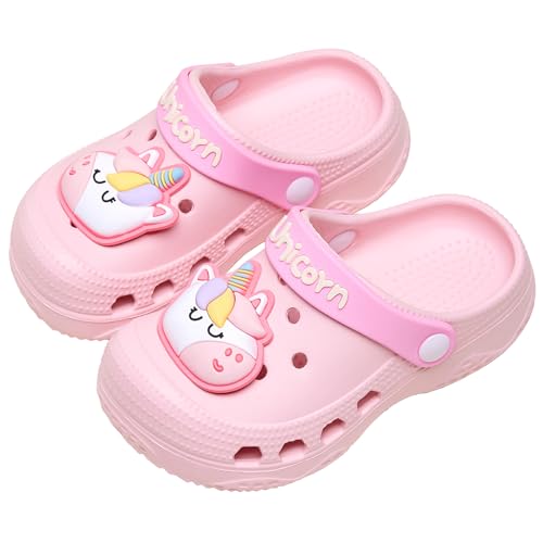 Meik Mangni Kinder Clogs Jungen Hausschuhe Mädchen Gartenschuhe Atmungsaktiv Pantoletten leichte Sandalen Badeschuhe rutschfeste 19-33 EU