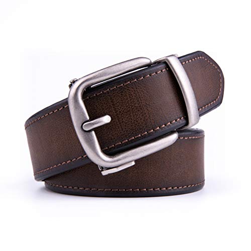 Fabio Valenti Men's Genuine Leather Ratchet Dress Belt with Automatic Buckle, Adjustiable Sizes, Handmade, All leather Strap2