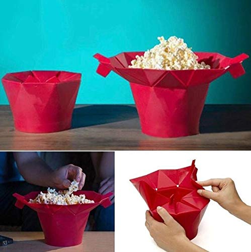 Balde de Pipoca - Pipoqueira Dobrável p/Microondas Silicone