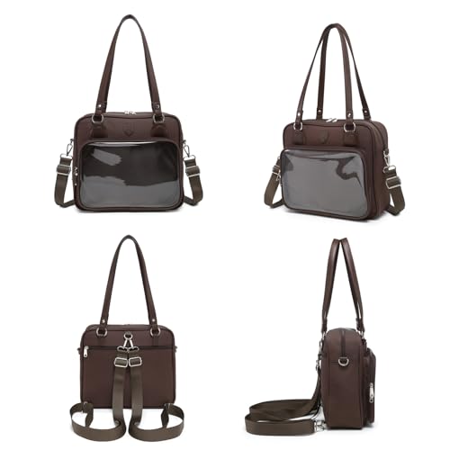 Image of Oxford Ita Bag Crossbody Shoulder Bag Satchel Messenger Backpack Multi-Purpose Pins Display