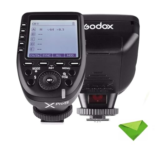 Godox XPro-N i-TTL 2.4G 1/8000s Wireless Flash Trigger Transmitter 16 Groups and 32 Channels for Nikon Hotshoe Camera Flash TT350N V350N TT685N V860 V850 AD200 AD400Pro AD600 Pro AD600