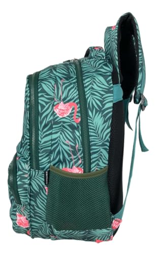 Mochila Juvenil Casual, Escolar, Passeio, Viagem Fresno Poliéster Santino SAM114U (Verde)