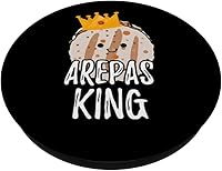 Vista 2 de Arepas King Venezolano Comida Tradicional Divertido Fabricante de Arepas PopSockets Adhesivo PopGrip
