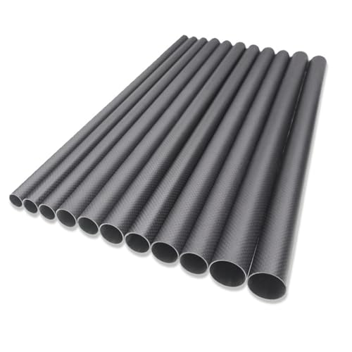 2Pcs 500mm Long Carbon Fiber Tube Diameter 16mm 17mm 18mm 19mm 20mm 22mm for Frame Arm Landing Gear Drone Kit Carbon Fiber Square Tube(19x17mm Plain Glossy)