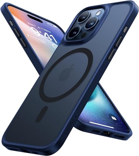 TORRAS Guardian-Mag für iPhone 15 Pro Max Hülle für Magsafe (Unzerstörbare Sturzfestigkeit & Stärkster Magnetisch) Hülle iPhone 15 Pro Max Case Dünn Handyhülle iphone 15 Pro Max Hülle Matte Blau