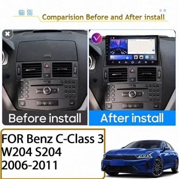 Pantalla Carplay coche para Mercedes W204: viaja conectado con Android Auto y Bluetooth 7