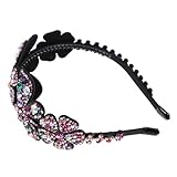 Mobestech Diadema Mariposas con Pedrería Delicada Accesorio Elegante para Fiesta Boda y Uso Diario Apta para Tipo de Cabello Estilo Chic y Versátil