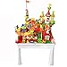 QSYY Tavolo E Sedia per Bambini Set 600 Pezzi di Giocattoli da Costruzione, Tavolo da Gioco (Comprese 2 Sedie E 4 Armadietti), Struttura di attività per Bambini Multifunzionale E Tavolo da Gioco.