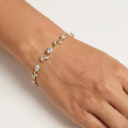 Image of Aurie Tulip Bracelet for Women & Girls | Anti Tarnish Stainless Steel Floral Bracelet |Party and Daily Wear Jewellery