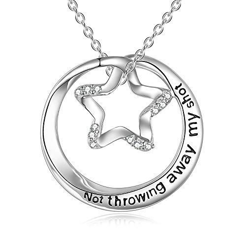 WINNICACA Sterling Silver Music Note Necklaces Created Opal Rose Necklace Gymnastics Jewelry Gifts for Women Teen Girls Dance Lovers Teacher