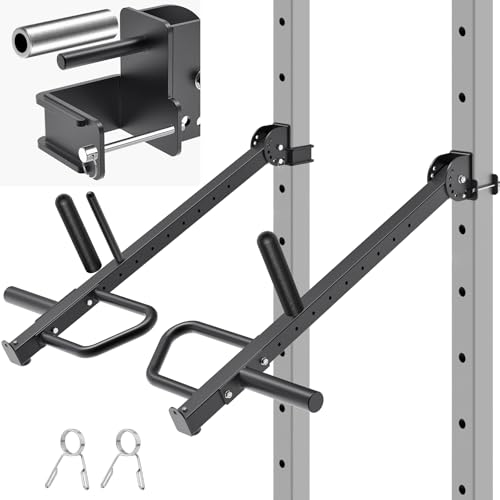 SELEWARE Adjustable Lever Arms Jammer Arms for 3'' x 3'' Power Racks with 5/8