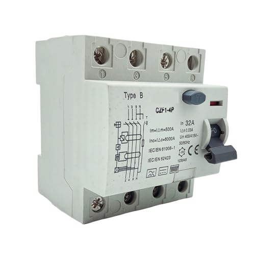 Disyuntor de 16 amperios 4P Clase B Tipo EM interruptor diferencial para fugas 2