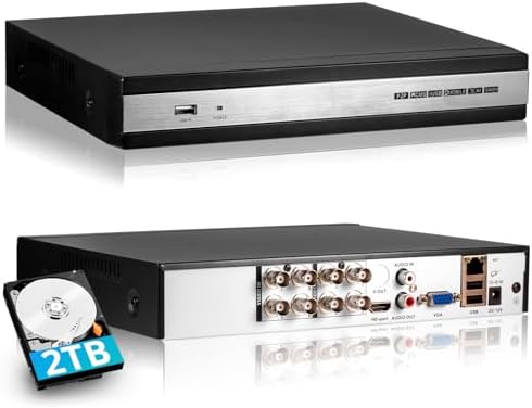 Amazon.com : 8 Channel DVR Digital Video Recorder, Wired DVR for ...