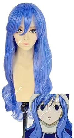 Perruque cosplay Juvia Lockser bleue pour incarner la Rain Girl lors de vos soirées