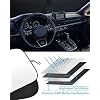 Front Windshield Sunshade Fit for Honda CRV 2017-2022 UV Ray Reflector Foldable Car Shade Automotive Windshield Sunshades fit Over-All Honda CRV Windshield Sun Shade |Keeps Your Vehicle Cool|