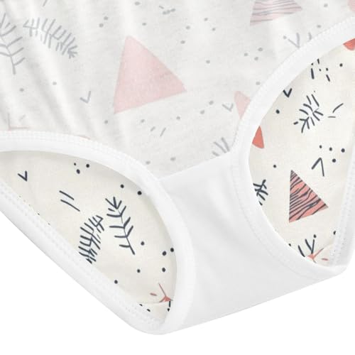 ZZKKO Geometric Flamingo Abstract Girls Underwear Toddler Panties for Girls Comfort Brief Size 2-8T4