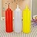 Imagen de Botellas de condimento exprimible de 8 oz con boquillas Dispensadores superiores para el restaurante casero Salsa de tomate Aderezos de mostaza Ensalada de aceite de oliva Conveniente y práctico Dexte