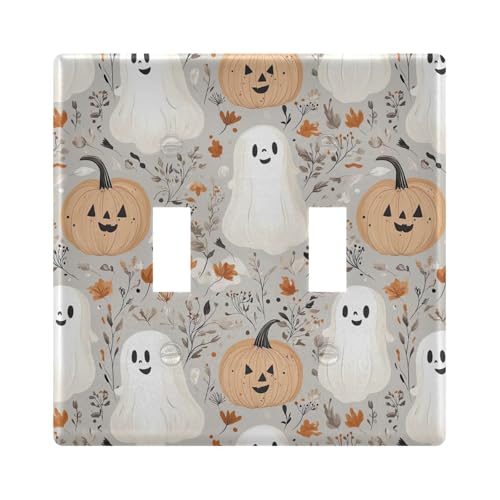 UMIRIKO Halloween Ghosts Pumpkins Light Switch Cover Plate Covers Decorative Double Toggle Home Decor 202b7076