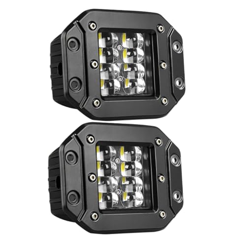 TOYZFRIENDY 2 piezas LED Foco de Trabajo para Suv Camión Luz LED Resistente Antigolpes para Conducción Todoterreno y Vehículos