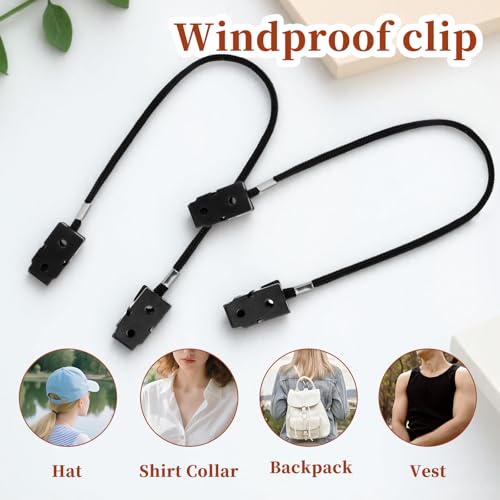Xthrotsenk 6Pcs Hat Retainer Clips Cap Clips Sailing Windproof Fishing Caps Straps Anti Wind Hat String Clip Cap Keeper for Outdoor Camping Travel Golfing Boating Sailing Hiking cap clips sailing - Image 4