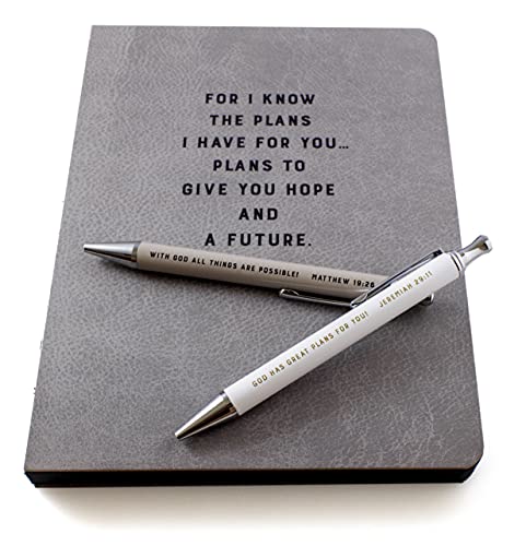 Carnet rigide et stylos de papeterie fine avec messages de motivation