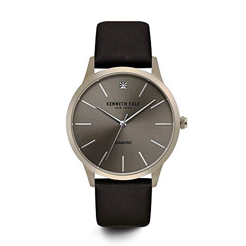 Kenneth Cole New York KC15111010 - Reloj de Cuarzo para Hombre, Acero Inoxidable y Cuero, Color marrón Kenneth Cole New York KC15111010 - Reloj de Cuarzo para Hombre, Acero Inoxidable y Cuero, Color marrón