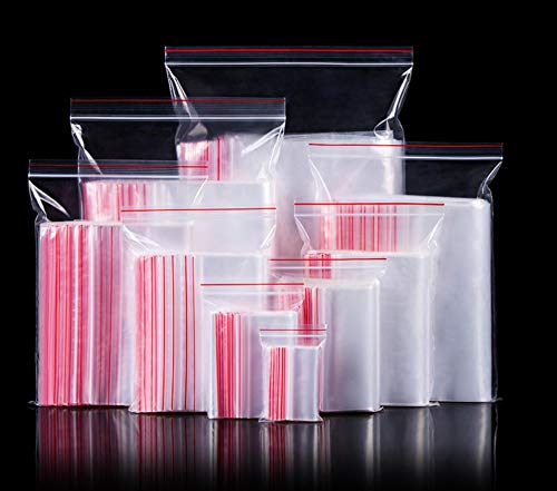 Q4 100 Grip Seal Bags 16 * 24CM; Reusable Zip Lock Bags, 80 Microns. Ideal as Freezer Bags, Jewellery or Storage Bags with Zips. Variety of Sizes. (100, 160x240mm)