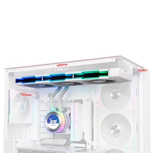 Image of Lian Li HydroShift II LCD-C 360TL Liquid CPU Cooler, Round Screen, White | 3x 120mm TL Wireless RGB Fans, 2.1 inch IPS LCD, 3 Control Modes, Sliding Tube Clamp, LGA 1851 /1700, AM5 /AM4 (HS2LCD36TW)