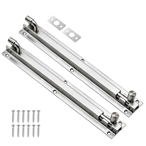 Image of Volo L Shape /Marble Stainless Steel Towerbolt /Door Latch, Pack of 2 Pieces (300mm (12 Inch))