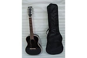 ktOne Black 8-String Solid Mahogany Tenor Dolphin Ukulele