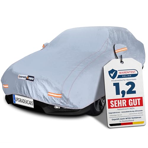 Upgrade4cars Autoabdeckung Outdoor Vollgarage | Auto Abdeckplane Komplett für alle Jahreszeiten | Autoplane Universal | Pkw Größe: M 431 * 165 * 120 cm