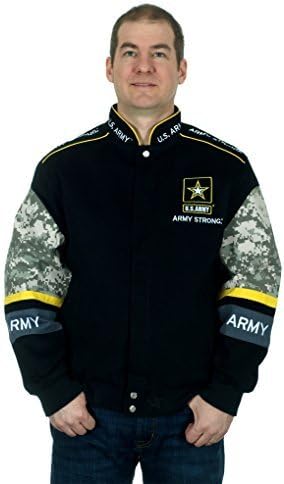 JH Design Mens Jacket an Officially Licensed US Army Logo Embroidered Jacket (3X Big)
