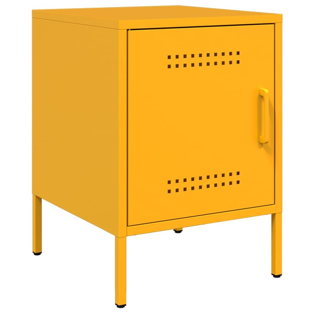 Industrie-Stil Nachttisch mit robustem Stahlgestell, viel Stauraum und multifunktionalem Design für Wohnzimmer, Schlafzimmer und Büro