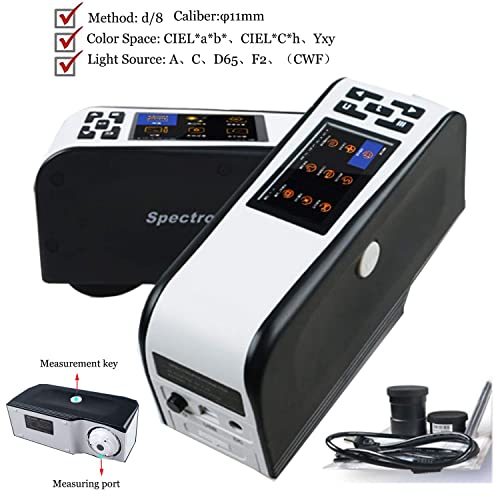 Vtsyiqi Spectrophotometer D/8 Colorimeter Curved Surface Color Matching With Facula 8Mm Caliber Φ11Mm A C D65 F1 F4 F11(Tl84) Light Source Lab Lch And Yxy Three Color Space Usb Interface #TOP7