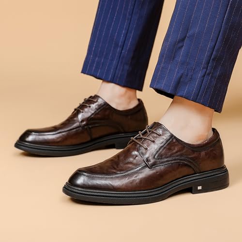 Men’s Business Tuxedo Dress Oxford Shoes, Round Toe Lace-up Business Derby Classic Tuxedo Shoes3