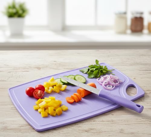 Image of Anjali Kitchen Combo Set - 5 Pcs Essential Tools for Everyday Use Includes Chopping Board, Knife, Lighter, Scissor & Peeler,Multipurpose, Durable & Easy to Clean