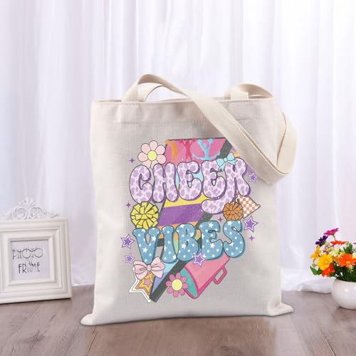 TIIMG Cheerleader Gift Cheer Handbag Cheer Coach Gift Cheer Vibes Tote Bag for Daughter3