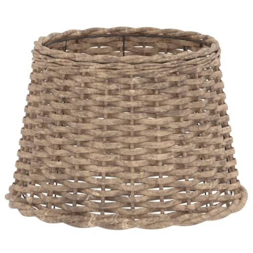 vidaXL Abat-Jour Marron Ø40x26 cm Osier, Abat-Jour de Lampe de Table, Abat-Jour de Lampe Suspendue, Abat-Jour Marron, Abat-Jour de Lampe de Chevet