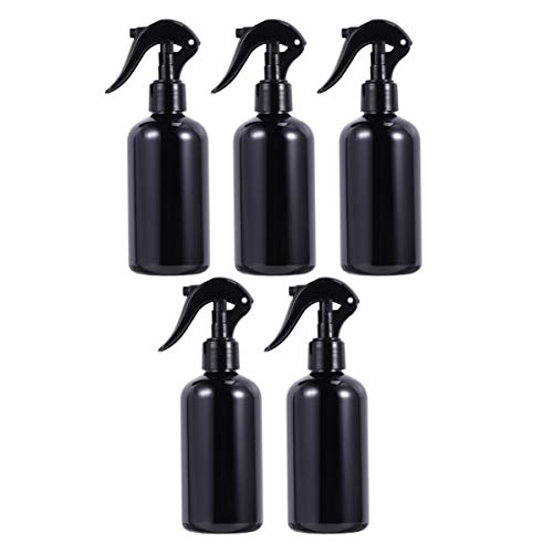 Beaupretty 5Pcs 250Ml Reisesprühflasche Tragbar Schwarz Feinnebel Sprühglas Kosmetikbehälter Trigger Wasserpflanze Zerstäuber Für Hausgarten