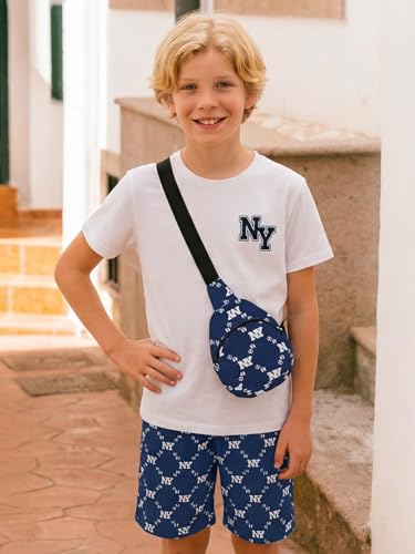 Image of PureChapter Boys Summer Outfits Boys Short Sets Short Sleeve T Shirt Shorts Bag Kids Clothes Clothing Sets Teen 5-14