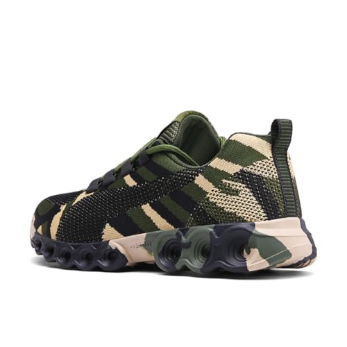 Image of Camo Men Outdoor Sneakers Camouflage Running Shoes Male Military Training Casual Sports Rock Climbing Camping Hiking Shoe Footwear