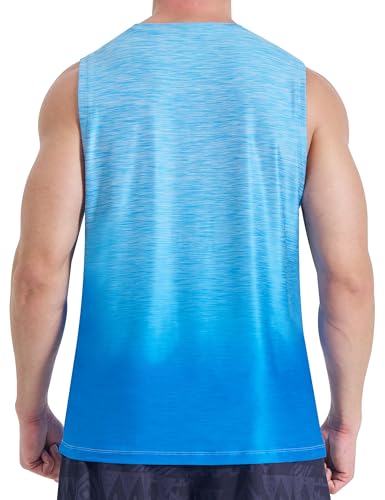 EZRUN Men's Tank Tops Quick Dry Workout Muscle Sleeveless Shirts Summer Gym Athletic Shirt for Swim Beach Running3