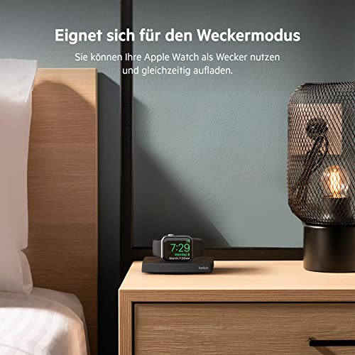 Belkin Apple Watch Ladegerät, MFi-zertifiziertes drahtloses Ladepad mit Weckermodus, minimalistisches Design… – Ansicht 3