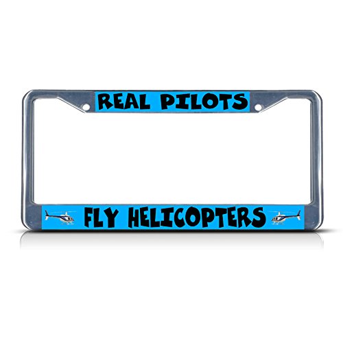 Fastasticdeals Real Pilots Fly Helicopters License Plate Frame Tag Holder Cover