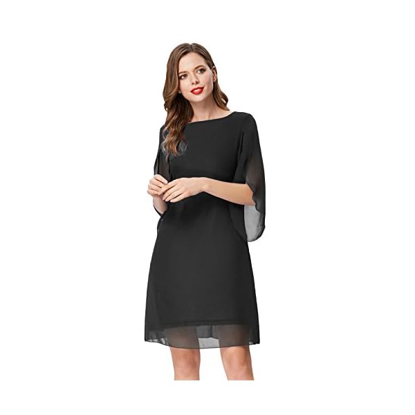 GRACE-KARIN-Women-Loose-Chiffon-Dress-Elegant-Evening-Dress-for-Cocktail-Party GRACE KARIN Women Black tie Dresses 2023 Summer Wedding Guest Dress Black XL