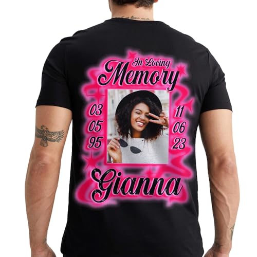 Custom in Loving Memory T Shirts, Memorial Day T Shirts - Heaven’s Stairway Memorial Shirt, Rest in Peace Shirt