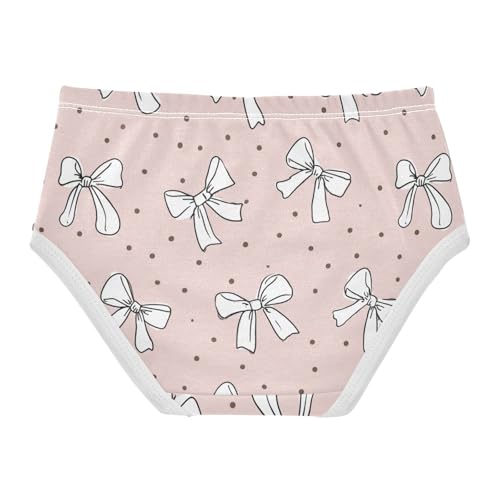 Wusikd Cute Bow Light Pink Girls' Underwear Cotton Girls Briefs Soft Toddler Underwear 2T2