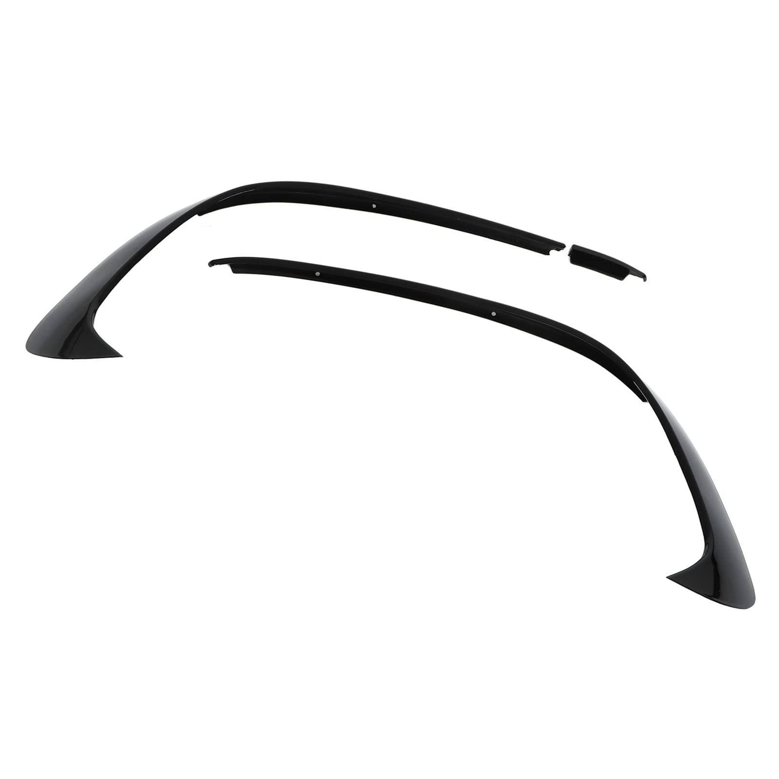 Aileron de Pare-Chocs Avant, Lot de 3 Garnitures de Séparateur de Pare-Chocs Avant Noir Brillant pour Classe A W176 AMG-Line A45 2015-2018