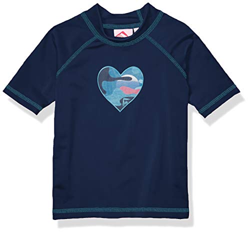 Kanu Surf Girls' Big Karlie UPF 50+ Sun Protective Rashguard Swim Shirt, Erin Navy, Large (12)