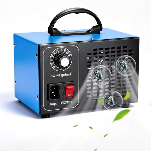 Generador de ozono 60000 mg/h, dispositivo de ozono industrial, generador de ozono para coche, purificador de aire con temporizador de 60 minutos, ozonizador O3, industrial para coche, humo, olores de